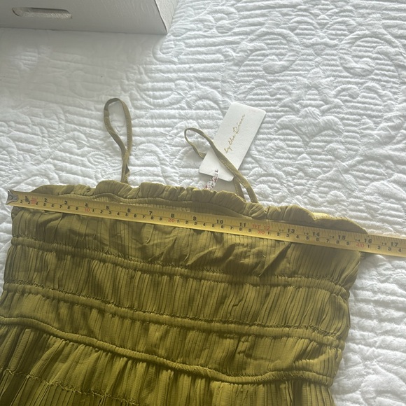Anthropologie By the River Olive green dress NWOT - Picture 6 of 10